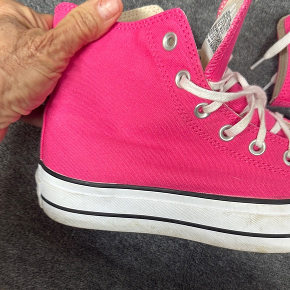 Converse Women's Fuchsia High-Top Sneakers - Picture 4 of 11